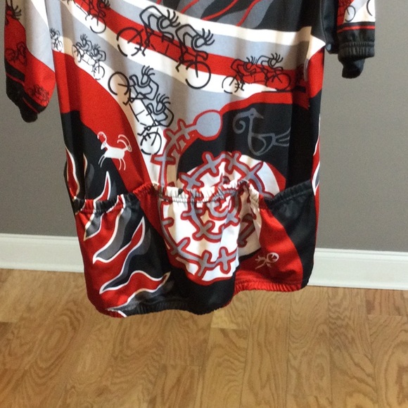 XL Kucharik red/black Kokopelli unisex bicycle jersey - Picture 8 of 15